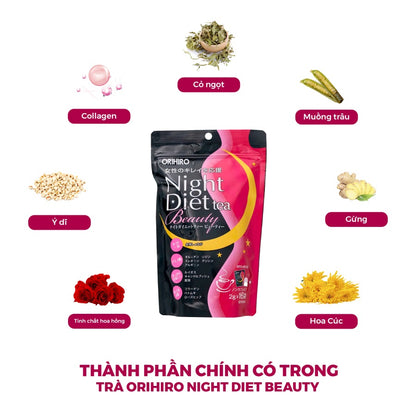 Trà Giảm Cân - ORIHIRO Night Diet Tea Beauty (2g x 16 gói)