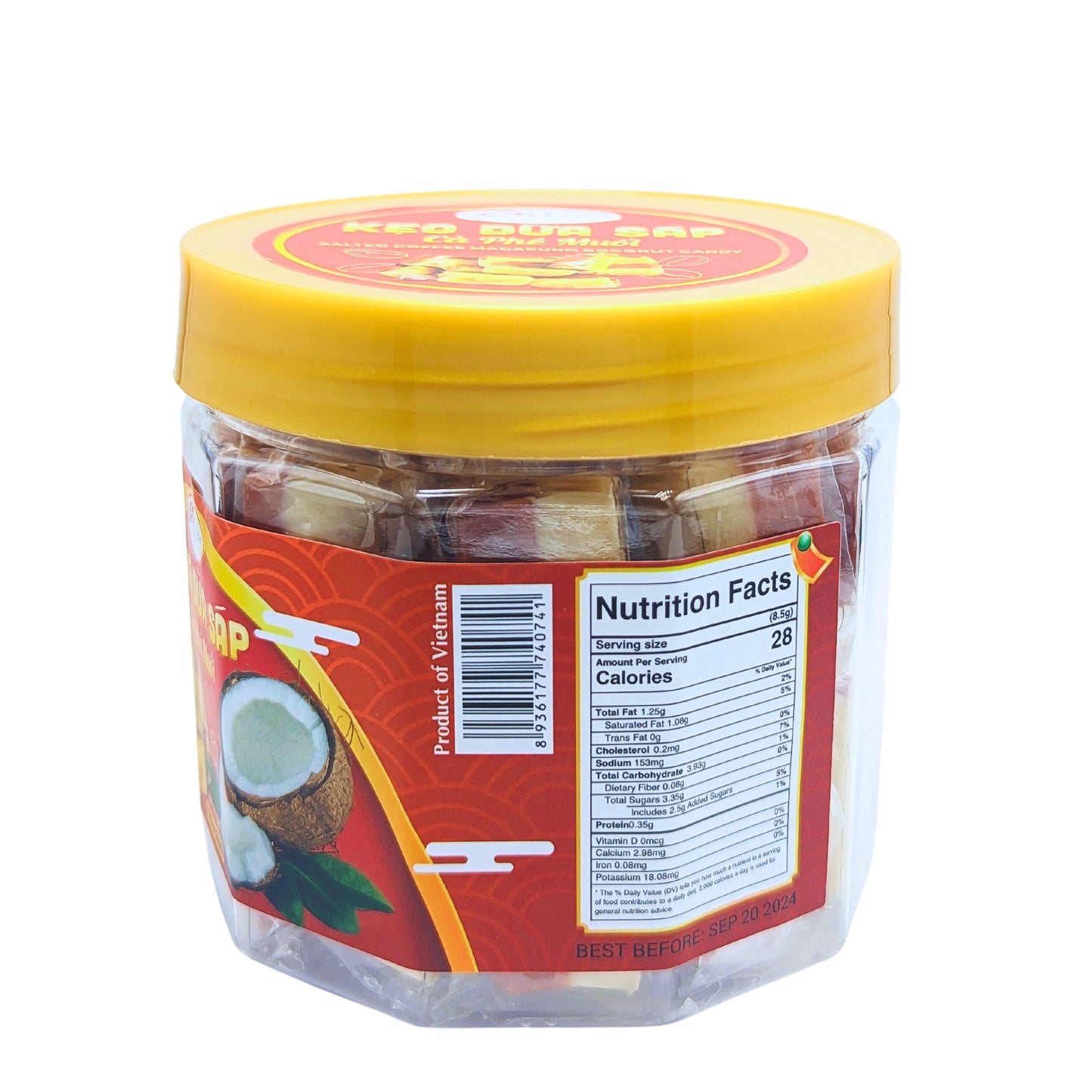 Kẹo Dừa Sáp Cà Phê Muối 250g