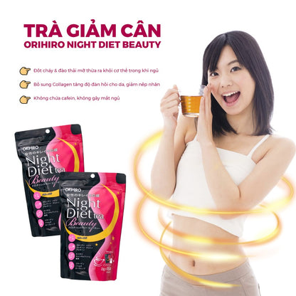 Trà Giảm Cân - ORIHIRO Night Diet Tea Beauty (2g x 16 gói)