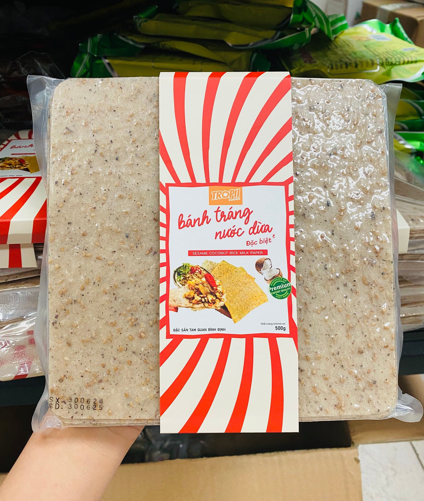 Bánh Tráng Dừa Bình Định Vuông 500g