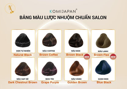 Dầu Gội Phủ Bạc KOMI Organic Smart Hair Dye Comb 350ml