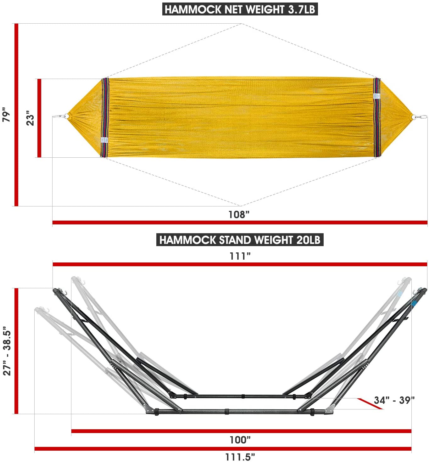 Võng xếp - Tranquillo Universal Hammock Stand (OPEN BOX)